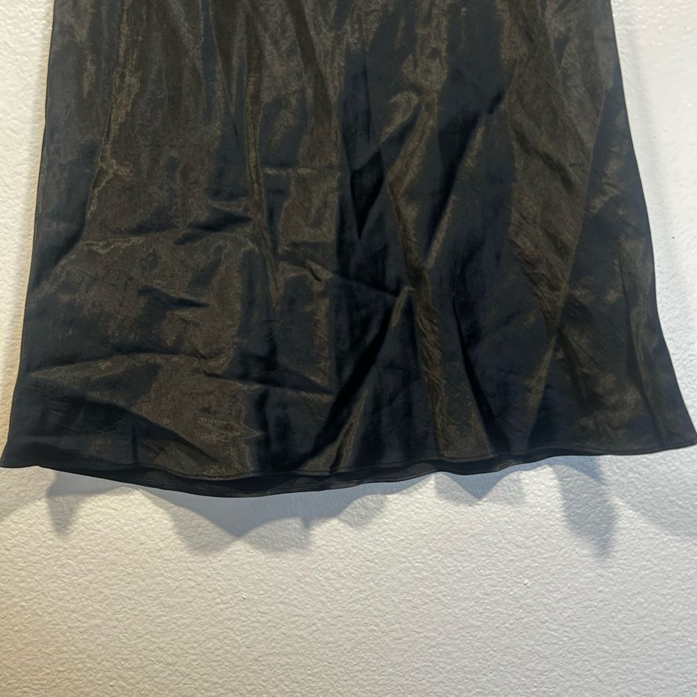 Aritzia Babaton New Slip Denude Black Satin skirt 6 - Picture 2 of 3